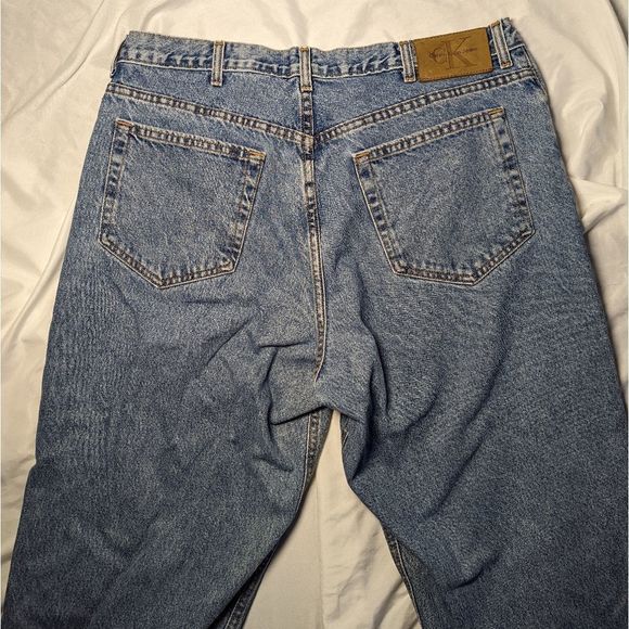 Vintage Calvin Klein Easy Fit Double Stonewash Size 38x34 Jeans BMPP171 - Picture 10 of 11
